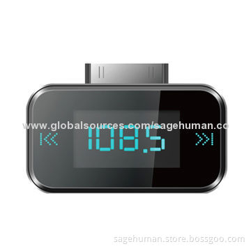 FM Transmitter for iPhone, Supports Multiple Frequency Channels, LCD Display Frequency, Backlight